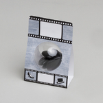 Lot de 10 portes boules pour boule en plastique 5cm, non incluse, thème cinéma pour boîtes à dragées