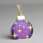 Boite à chocolat dragées boule noël violet