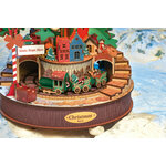 Détail du père Noël et du traîneau au sommet du sapin Robotime AMS01