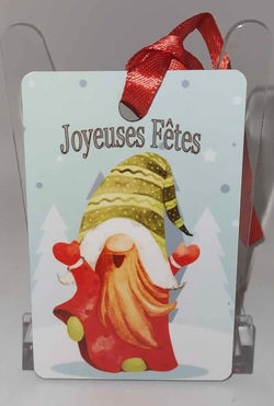 Décoration de sapin forme de botte motif Noël Gnome 4 en MDF réalisée  artisanalement - Idées cadeaux - Les Gourmandises de Heidi