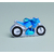 Lot de 6 boites à dragées forme Moto Bleu sans ruban