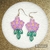 Boucles d'oreilles motif fleur modèle 5 en broderie