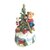 Boite à musique Noël ourson faisant le sapin