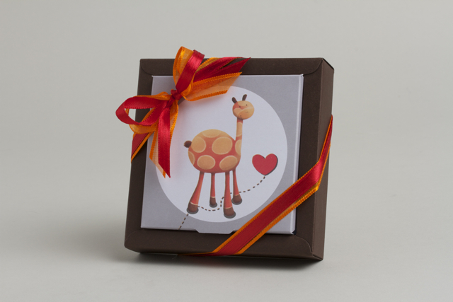 Boites à dragées girafe Forme Nina Grand modèle x2 sans Ruban