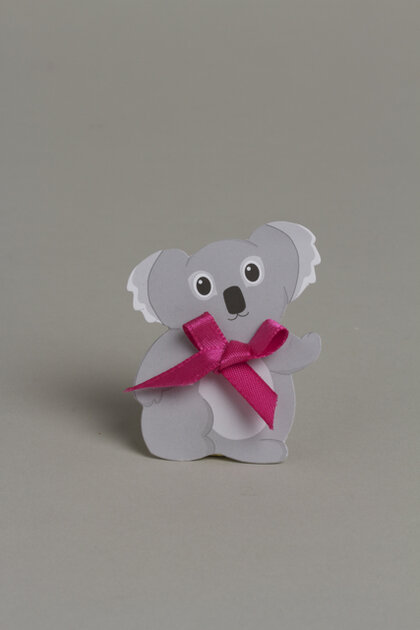 Lot De 12 étiquettes boites à dragées ballotins à dragées Forme koala Mariage baptême Communion