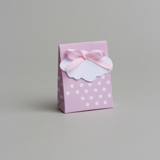 Ballotins à dragées - boites à dragées boites Mini pochon thème Nuage Rose étiquette x6 Mariage baptême Communion Anniversaire