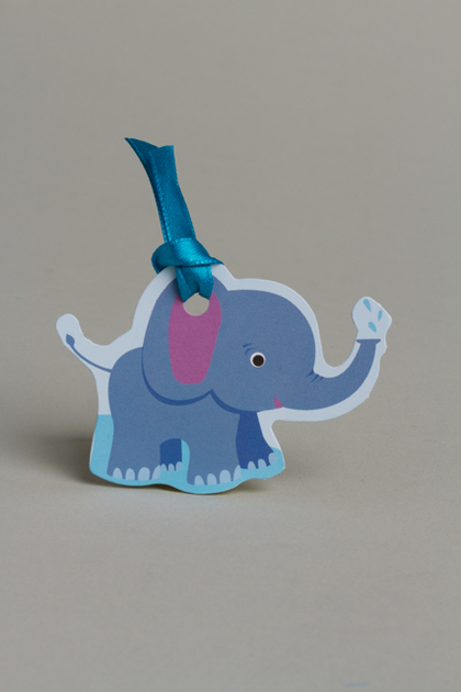 Lot DE 12 étiquettes boites à dragées ballotins à dragées Forme Eléphant Mariage baptême Communion