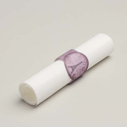 Lot de 12 ronds de serviette thème Paris
