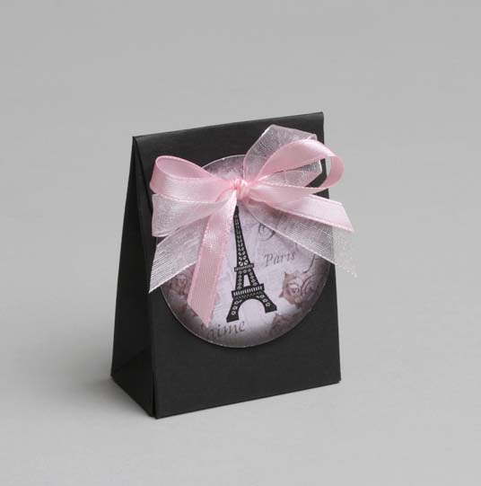 Boites à dragées pochon robes x10 sans ruban thème Paris