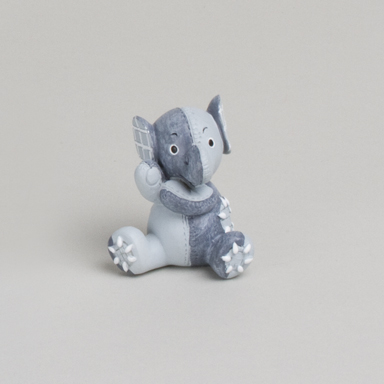 Sujet résine éléphant bleu 4,5cm