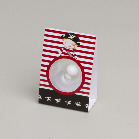 Lot de 10 portes boules pour boule en plastique 5cm, non incluse, thème Jack le Pirate pour boîtes à dragées