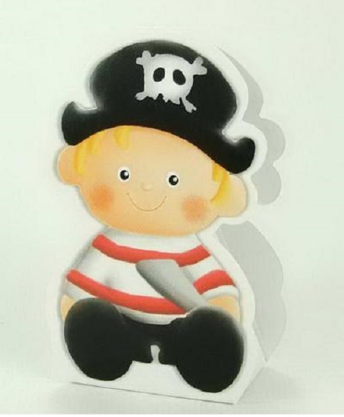 Lot de 4 boites à dragées mignonettes Jack le pirate