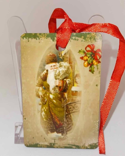 Grand Père Noël Vintage 37 Cm - Figurine Décoration Sapin