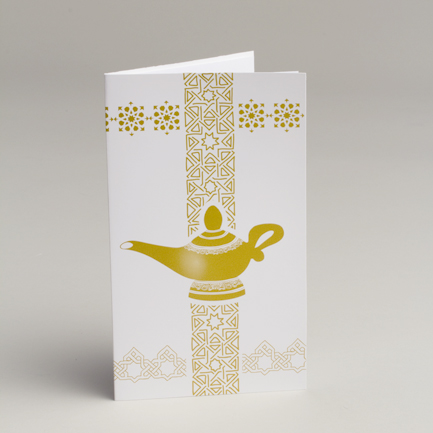 Lot de 10 Menus thème Lampe d'Aladdin