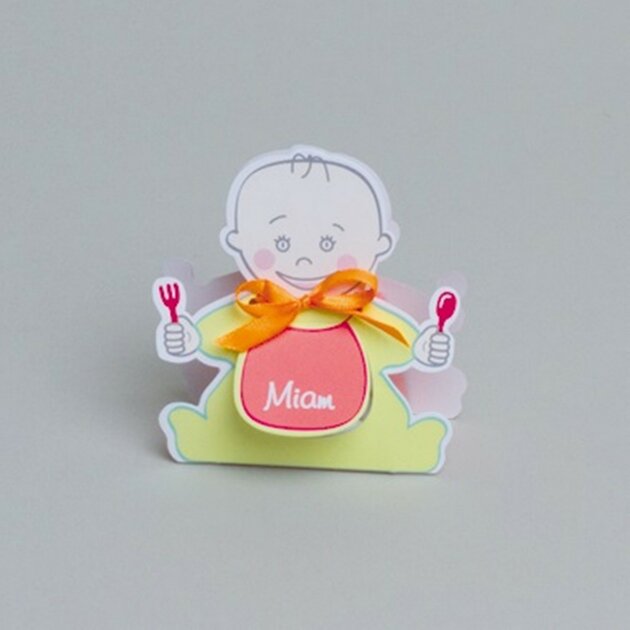 Lot de 6 boîtes à dragées bébé gourmand