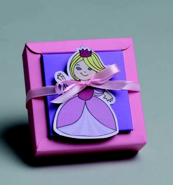 Lot de 2 Boites à dragées Princesse Forme Nina petit modèle sans Ruban
