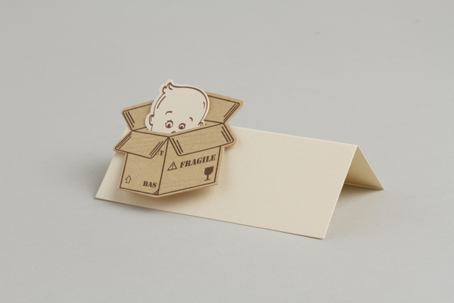 Lot de 10 marques place/ carte de table Baptême Bébé dans colis fragile