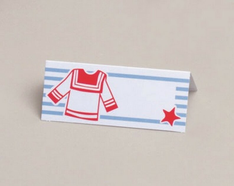 10 marques places/cartes de table collection marin