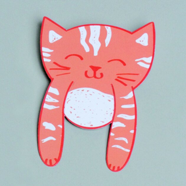 Lot de 12 étiquettes accrochables chat pour décoration boites à dragées