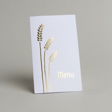Lot de 6 Menus Communion Epis blanc