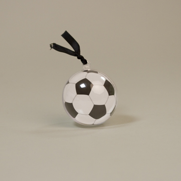 Lot de 12 decors de boules pour boule en plastique 5cm, non incluse,thème Foot sans support