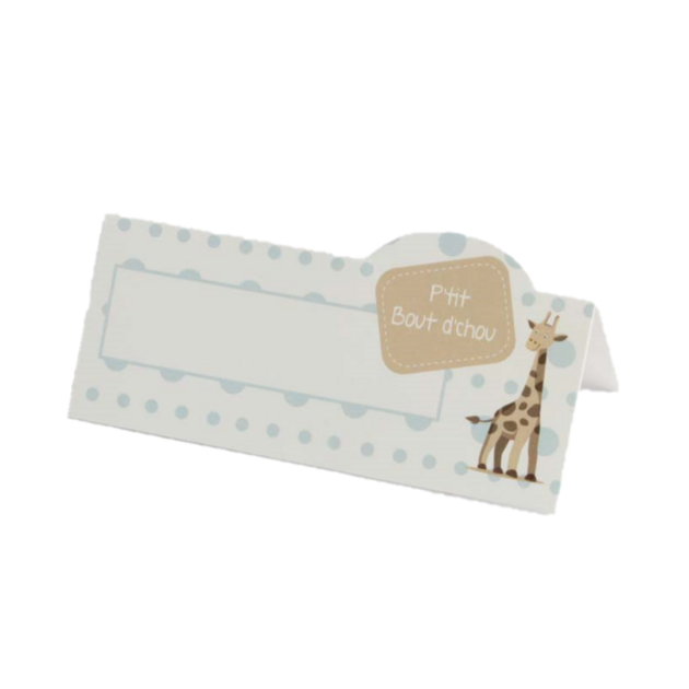 carte de table girafe