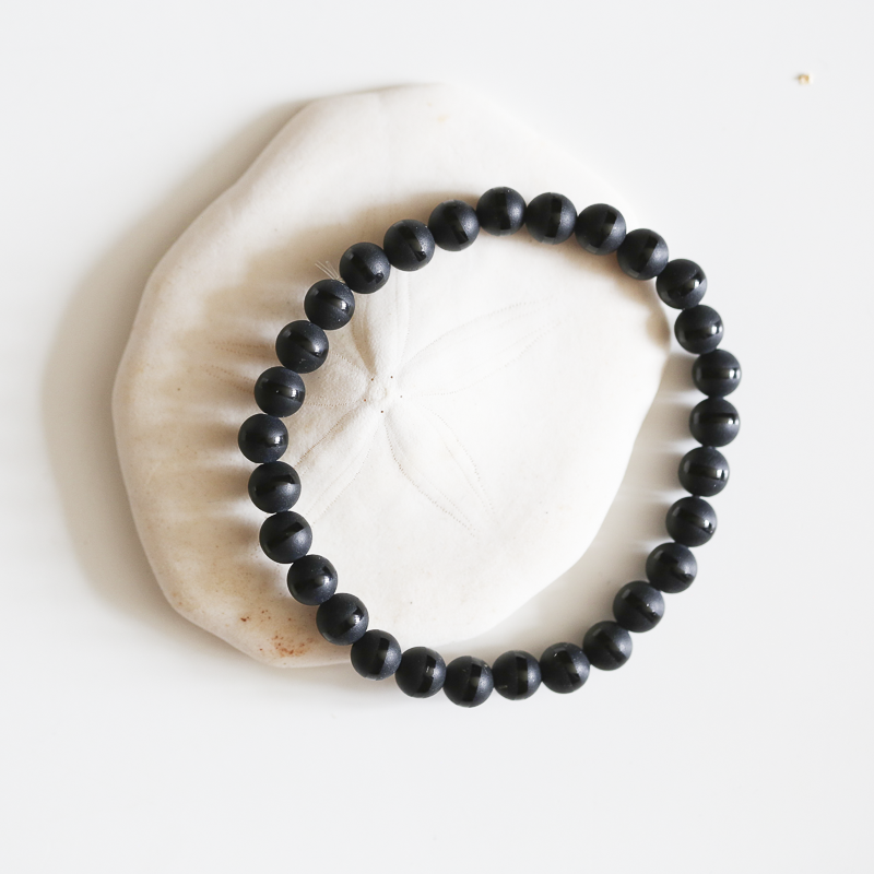 Agate Noire Mat - Protection & Courage
