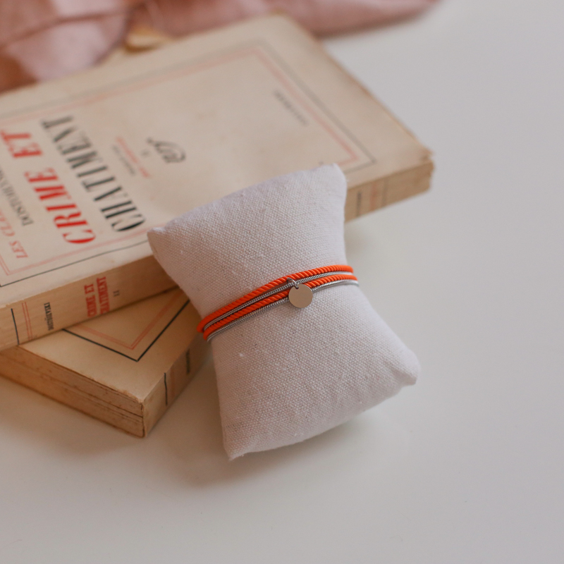 bracelet-collier-argent-valentine-orange