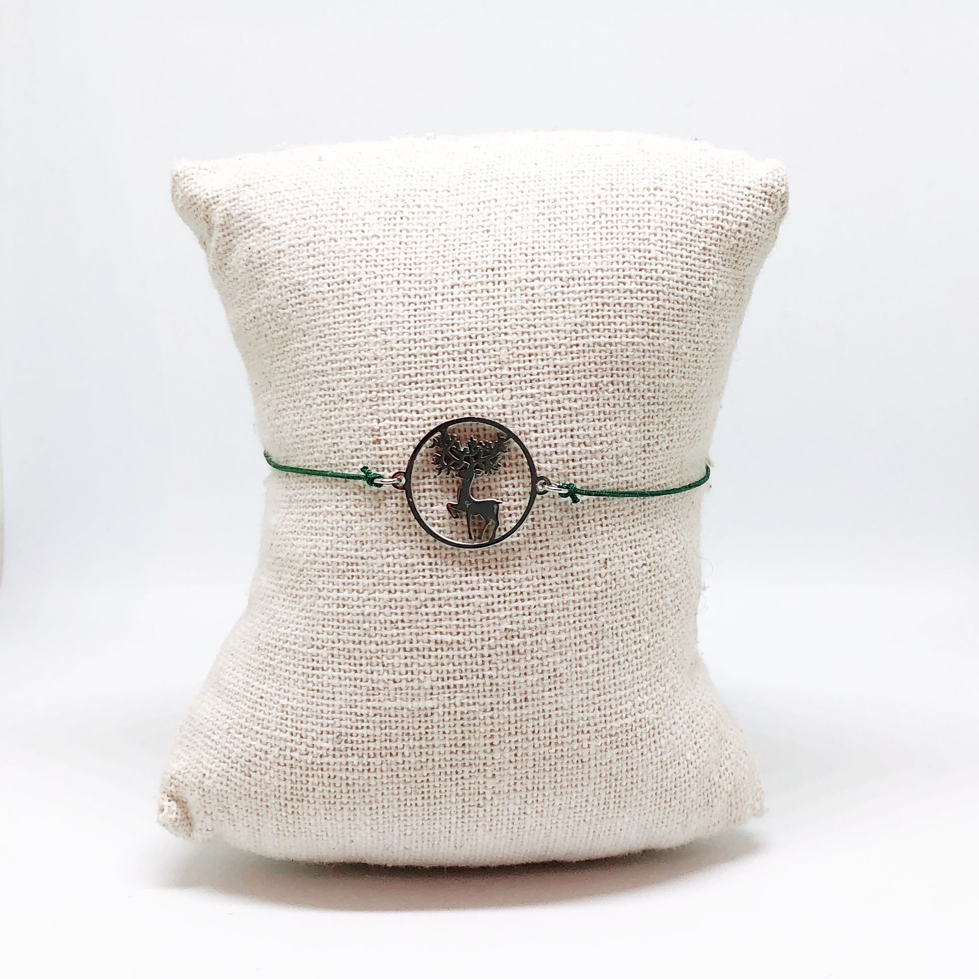 bracelet-femme-argent-vert-santa