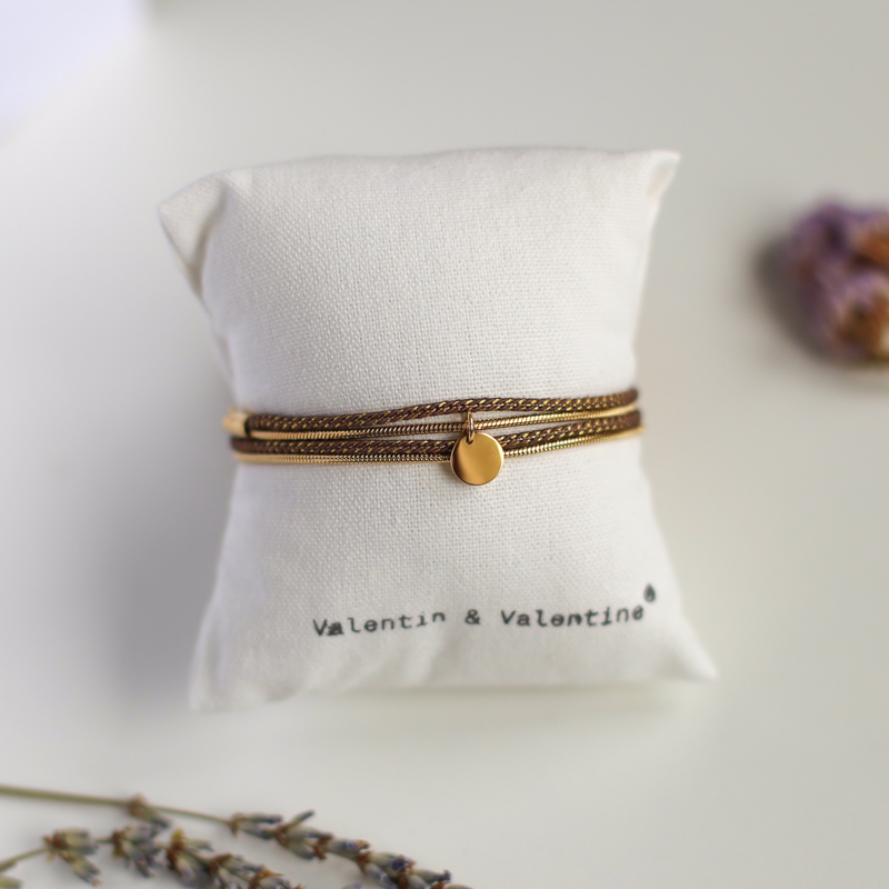 bracelet-collier-valentine-or-pailletee-marron-glace