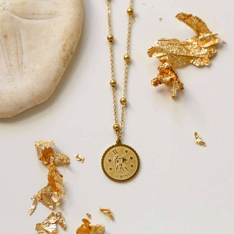 Collier Gémeaux - Doré