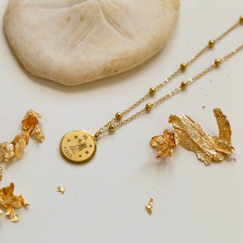 Collier Vierge - Doré