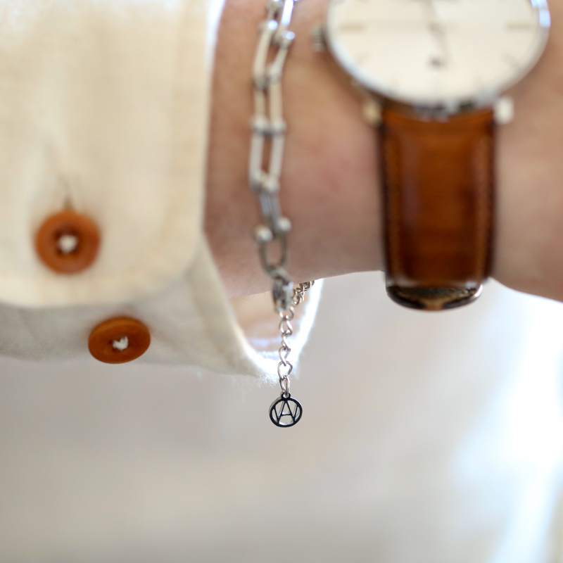 bracelet-homme-argent-porte-clement-logo