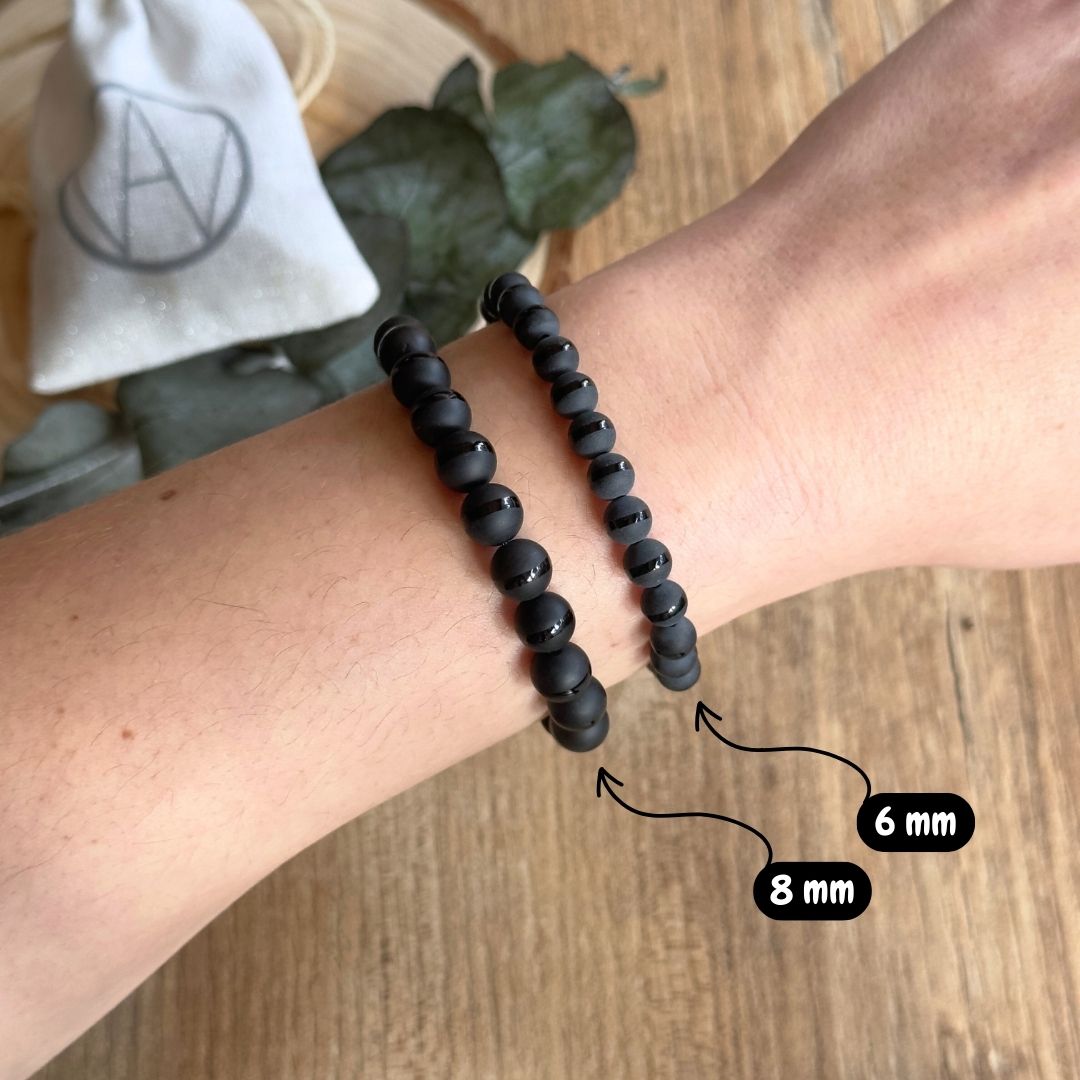 PORTÉ __ AGATE NOIRE MAT