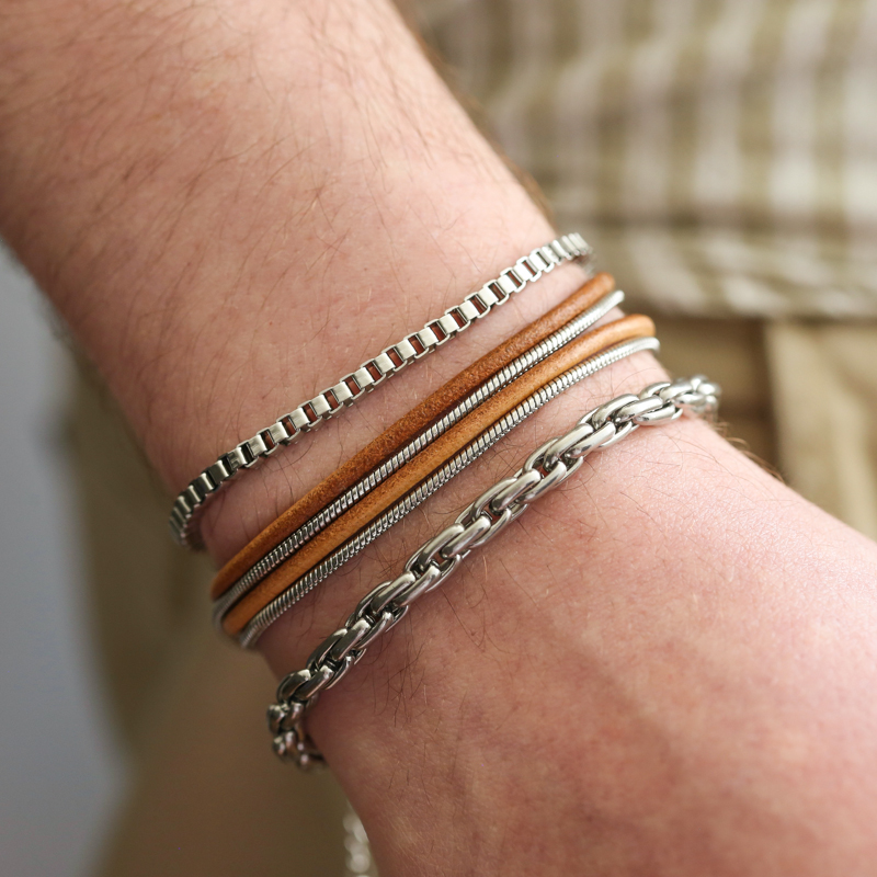 bracelet-homme-argent-look-camel:orion:oliver