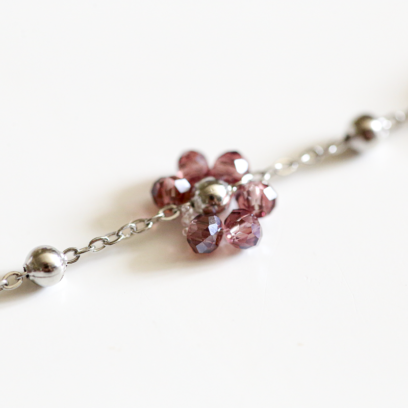 bracelet-argent-fleur-rose-zoom