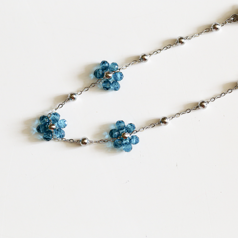 Bracelet Fleur - Argenté/Turquoise