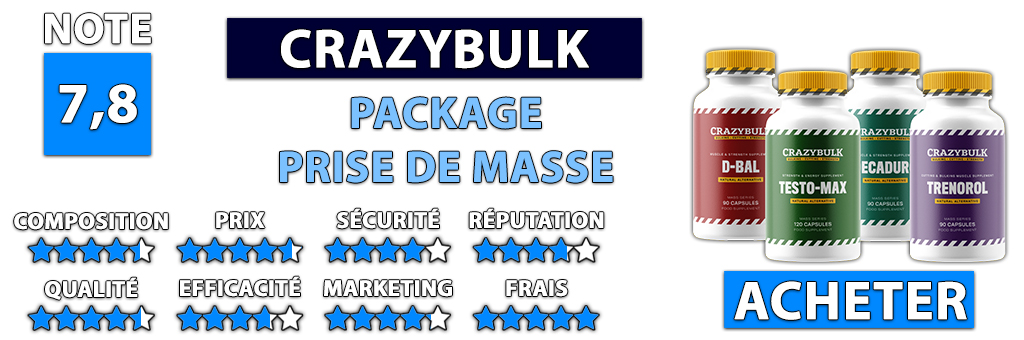 note pack prise de masse crazy bulk
