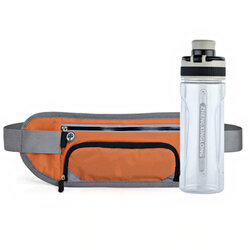 Ceinture Hydratation Course Hind - Noir - Porte-Bouteille & Pochette Smartphone