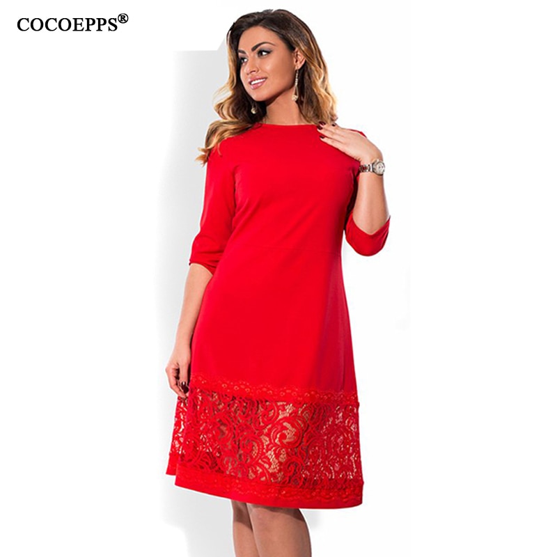 COCOEPPS-L-6XL-l-gant-bleu-femmes-robe-grandes-tailles-automne-o-cou-l-che-robes