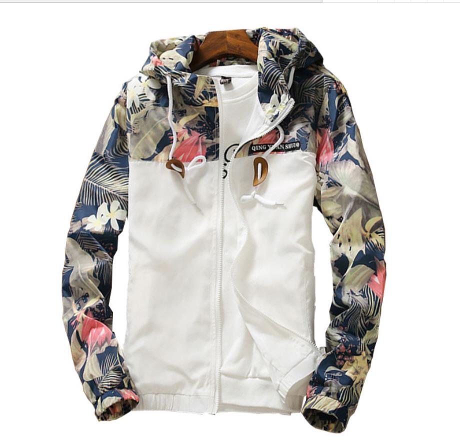 Printemps-automne-femmes-coupe-vent-grande-taille-5XL-Zipper-capuche-Floral-l-che-coupe-vent-femmes