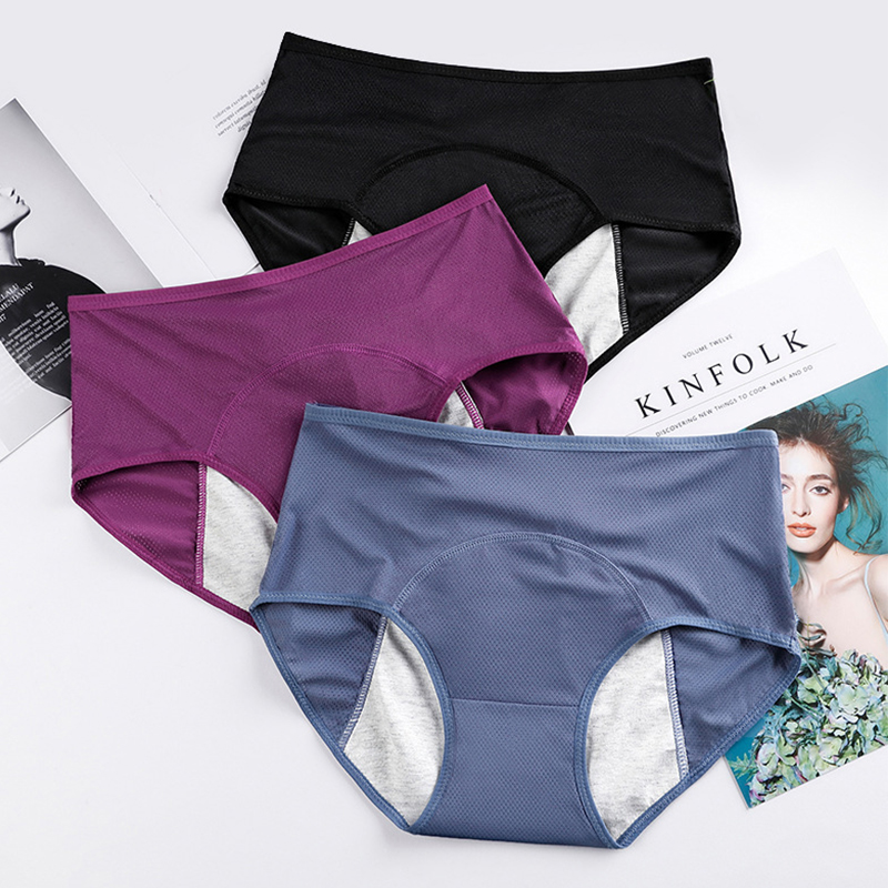 Culotte-menstruelle-tanche-de-grande-taille-culotte-en-coton-femmes-Sexy-sous-v-tements-physiologiques-grande