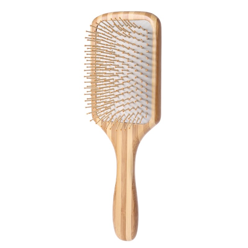 Brosse à cheveux en bambou naturel sans plastique grande