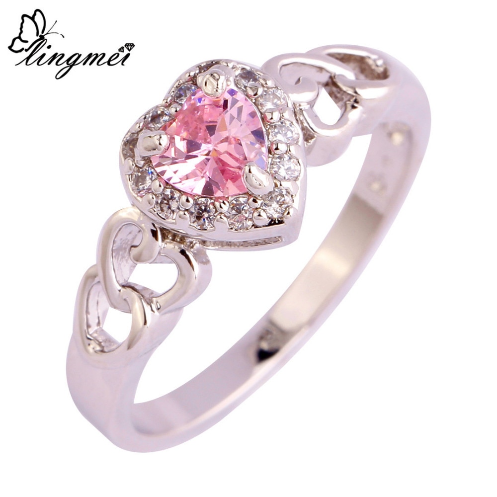 Lingmei-En-Gros-Lady-Coeur-Doux-Coupe-AAA-Multi-CZ-Argent-taille-de-la-bague-6