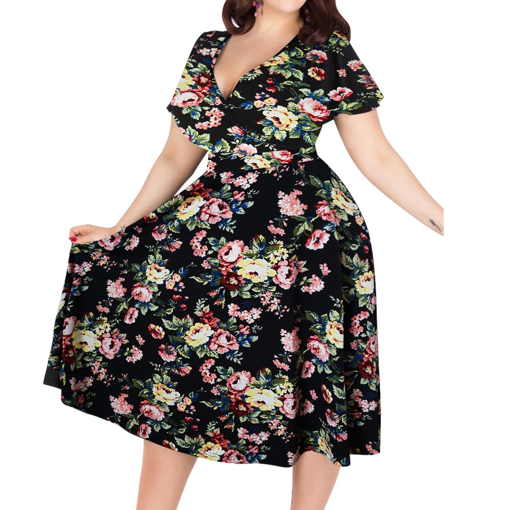 Robe vintage florale taille 3XL 9XL