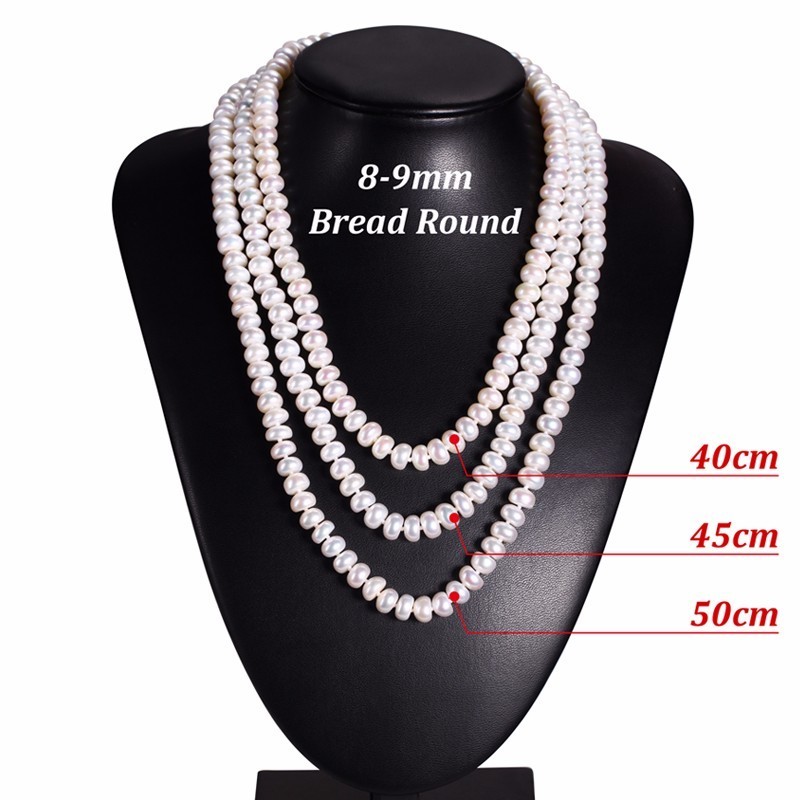 Blanc-Naturel-D-eau-Douce-Collier-de-Perles-Pour-Les-Femmes-8-9mm-Collier-Perles-Bijoux