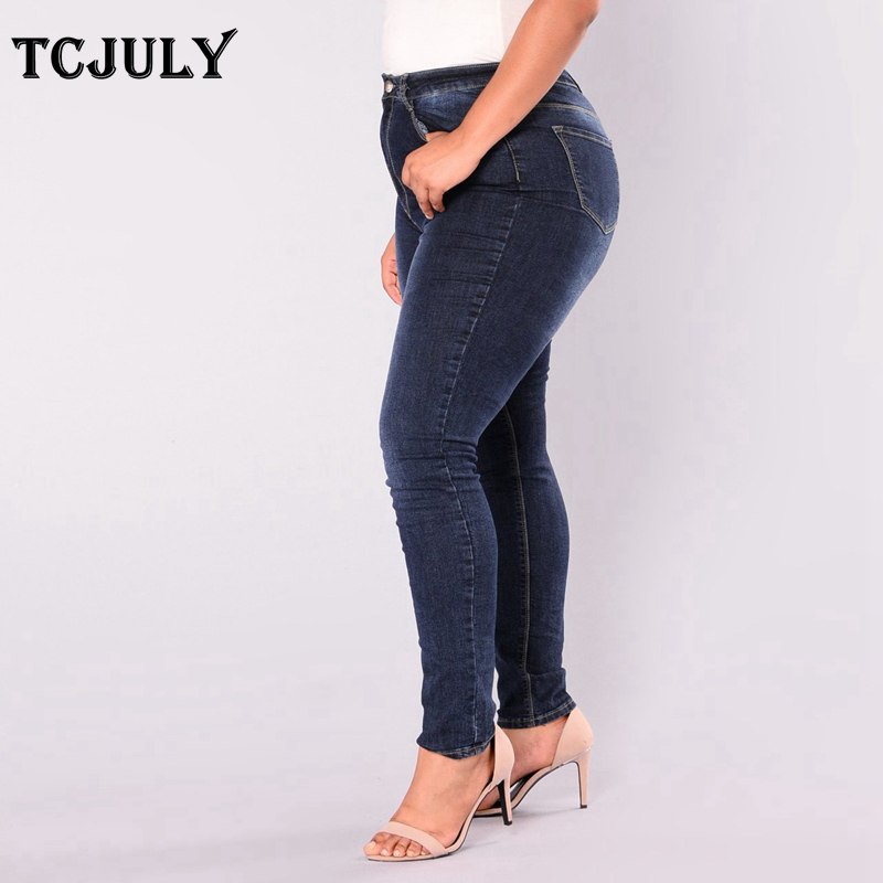 TCJULY-Coton-Plus-La-Taille-2XL-3XL-4XL-5XL-6XL-7XL-Maman-Jeans-Push-Up-Femmes