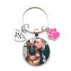 Porte-Cl-Personnalis-en-Verre-avec-Photo-de-Chien-pour-Cadeau-et-Souvenir-Pendentif-en-Cristal