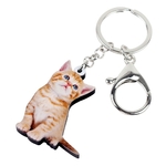 Bonsny-Acrylique-Anime-Belle-Chaton-Chat-Porte-cl-s-Porte-cl-s-Anneaux-Bijoux-De-Mode