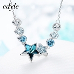 Cdyle-crystaux-de-swarovski-Femmes-Collier-Pendentif-Bijoux-tendance-Bleu-en-forme-d-toile-Douze-Constellations